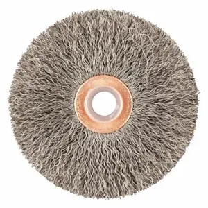 GRAINGER 66252838798 Wire Wheel Brush, 3 Inch Brush Dia, 1/2 Inch Arbor Hole, 0.014 Inch Wire Dia | CQ7YYN 443M70