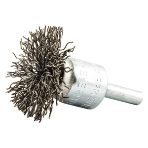 GRAINGER 66252838803 Crimped Wire End Brush, 1/4 Inch Shank, 0.020 Inch Wire Dia. | CD3QWZ 443N13