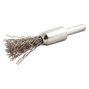 GRAINGER 66252838810 End Brush, 1/2 Inch Brush Dia, 1/4 Inch Abrasive Shank Size, 0.014 Inch Wire Dia | CP9EHW 443M63