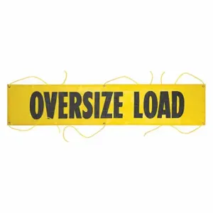 GRAINGER 67499 Wide Load Banner, Vehicle Banner, 6 40 Inch Ropes/6 Gro mmets, Oversize Load | CQ7RCU 52VP37