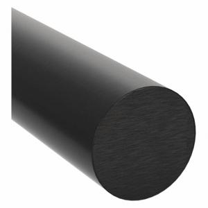 GRAINGER 69636104 Plastic Rod, 4 Ft Plastic Length, Black, Opaque, 12, 500 Psi Tensile Strength | CQ3AEK 482U19