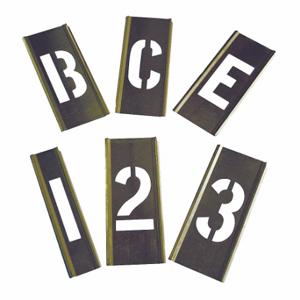 GRAINGER 6A231 Schablone, 0 bis 9/A bis Z/Interpunktion, 2 Zoll Zeichenhöhe, 1 1/2 Zoll Zeichenbreite | CQ2HZJ
