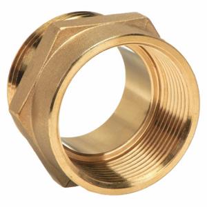 GRAINGER 6AKD2 Fire Hose Adapter, 1 1/2 Inch Compatible Pipe Size, NPT x NST, Straight, Brass, Hex | CP9KTZ