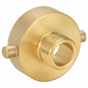 GRAINGER 6AKD7 Fire Hose Adapter, 3/4 Inch 1 1/2 Inch Compatible Pipe Size, NST x GHT, Brass, Pin Lug | CP9KUH