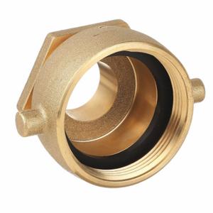 GRAINGER 6AKD9 Fire Hose Adapter, 1 1/2 Inch 2 1/2 Inch Compatible Pipe Size, NPT x NST, Brass, NPT | CP9KTY