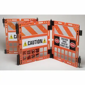 GRAINGER 6EGH1 Barricade System, 36.61 Inch Overall Height, Orange | CQ3VNM