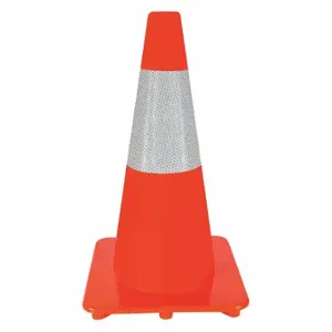 GRAINGER 6FGZ4 Traffic Cone, Day or Low Speed Roadway 40 MPH or Less, Reflective, 18 Inch Cone Height | CQ7QYG