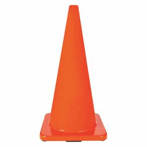 GRAINGER 6FGZ8 Traffic Cone, Day or Low Speed Roadway 40 MPH or Less, Non-Reflective, 28 Inch Cone Height | CQ7QXX