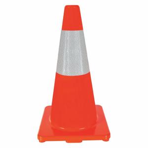 GRAINGER 6FHA0 Traffic Cone, Day or Low Speed Roadway 40 MPH or Less, Reflective, 18 Inch Cone Height | CQ7QYH