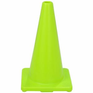 GRAINGER 6FHA3 Traffic Cone, Not Approved for Roadway Use, Non-Reflective, 18 Inch Cone Height, Lime | CR3GQE