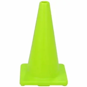 GRAINGER 6FHA3 Traffic Cone, Not Approved for Roadway Use, Non-Reflective, 18 Inch Cone Height, Lime | CR3GQE