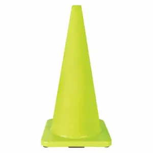 GRAINGER 6FHA4 Traffic Cone, Not Approved for Roadway Use, Non-Reflective, 28 Inch Cone Height, Lime | CQ7QZG