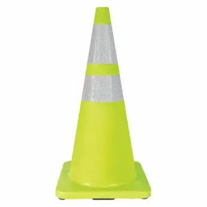 GRAINGER 6FHA7 Traffic Cone, Not Approved for Roadway Use, Reflective, 28 Inch Cone Height, Lime, Cone | CQ7QZV