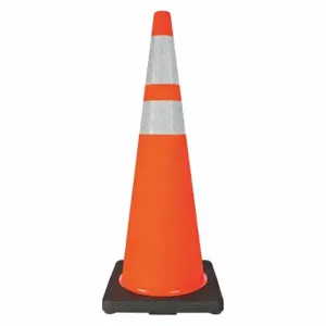 GRAINGER 6FHC4 Traffic Cone, NigHeight or High Speed Roadway 45 MPH or Higher, Reflective, Black Base | CQ7RAT