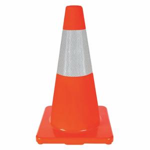 GRAINGER 6FHC5 Traffic Cone, Day or Low Speed Roadway 40 MPH or Less, Reflective, 18 Inch Cone Height | CQ7QYJ
