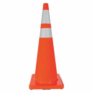 GRAINGER 6FHC7 Traffic Cone, High Speed Roadway 45 MPH or Higher, Reflective, 36 Inch Cone Height | CQ7QYY