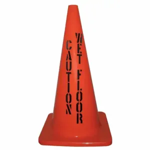 GRAINGER 6FHC8 Traffic Cone, Non-Reflective, 18 Inch Cone Height, Orange, Non-Reflective, Std Cone, PVC | CQ7QZE