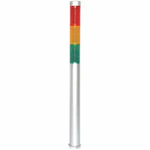 GRAINGER 6JZF8 Tower Light LED Assembly, 3 Lights, Amber/Green/Red, Flashing/Steady, LED | CQ7QRL