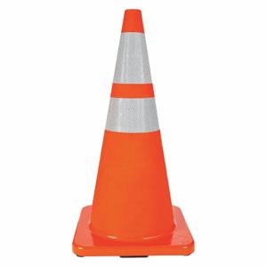 GRAINGER 6VKG9 Traffic Cone, High Speed Roadway 45 MPH or Higher, Reflective, 28 Inch Cone Height | CQ7QYU