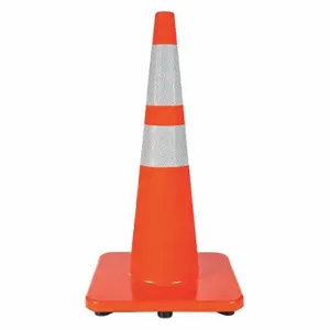 GRAINGER 6VKH1 Traffic Cone, High Speed Roadway 45 MPH or Higher, Reflective, 28 Inch Cone Height | CQ7QYR