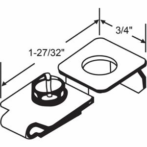 GRAINGER 7-200-5 Door Pivot Bracket, Bi-Fold Door, Steel, Plated, 1 27/32 Inch Lg | CP9YLD 448R66