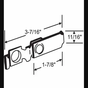 GRAINGER 7-216 Pivot Bracket, Bracket, Steel, Brass, 3 7/16 Inch Length In, 3/4 Inch Width In | CP9YMC 451H48