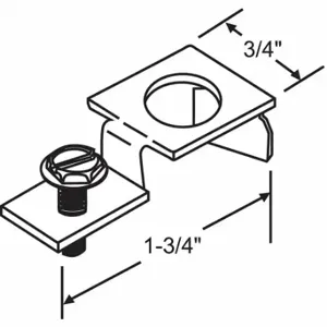 GRAINGER 7-226-5 Pivot Bracket, Folding, Steel, Steel Plated, 1 3/4 Inch Length In, 3/4 Inch Width In | CP9YMD 451H99