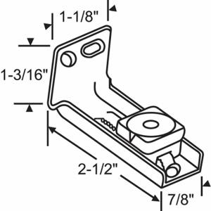 GRAINGER 7-241-5 Pivot Bracket, Folding, Steel, Steel Plated, 2 1/4 Inch Length In, 5 PK | CP9YME 451J01