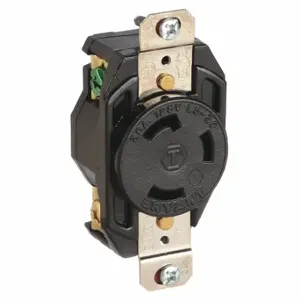 GRAINGER 70530FR Locking Receptacle, L5-30R, 30 A, 125V AC, Black, 2 Poles | CQ2FZA 49YX52