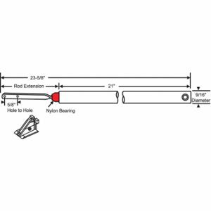 GRAINGER 72-P21RR-1 Tube Balance, Bearing, Steel, Unfinished, 23 5/8 Inch Length, 9/16 Inch Heightt | CQ7YNM 451J02