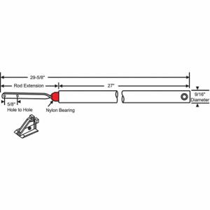 GRAINGER 72-P27RR-1 Tube Balance, Bearing, Steel, Unfinished, 23 5/8 Inch Length, 9/16 Inch Heightt | CQ7YNN 451J03
