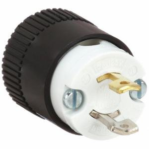 GRAINGER 7465N Midget Locking Plug, ML1-15P, 125V AC, 15 A, 2 Poles, Black/White, Screw Terminals | CQ2FYN 49YX69