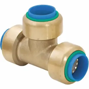 GRAINGER 75023LF Tee, Brass, Push-to-Connect x Push-to-Connect x Push-to-Connect, Brown | CP7AUQ 447M59