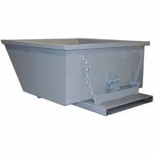 GRAINGER 10077LPGray Self-Dumping Hopper, 27 Cu ft Cubic Foot Capacity, 55 3/4 Inch Length, Gray | CQ4LQF 437V59