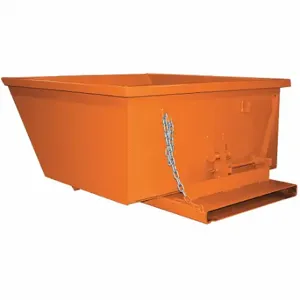 GRAINGER 10077LPOrange Self-Dumping Hopper, 27 Cu ft Cubic Foot Capacity, 55 3/4 Inch Length, Orange | CQ4LQG 437V62