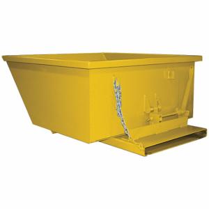 GRAINGER 7577LPYellow Self-Dumping Hopper, 20.3 Cu ft Cubic Foot Capacity, 55 3/4 Inch Length, Yellow | CQ4LQE 437V56