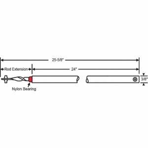 GRAINGER 76-SMS24R Tube Balance, Bearing, Steel, Unfinished, 24 5/8 Inch Length, 9/16 Inch Heightt | CQ7YNP 451J05