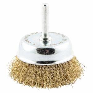 GRAINGER 78072705313 Cup Brush, 2 3/4 Inch Brush Dia, No Arbor Arbor Hole Size, 0.014 Inch Wire Dia | CP9BNZ 443N72