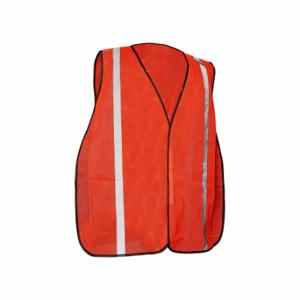 GRAINGER 786F31 High Visibility Vest, Vertical, S/M, Orange, Mesh Polyester, Hook-and-Loop | CQ2ERC