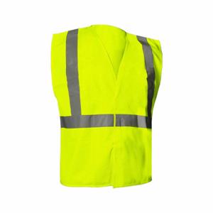 GRAINGER 786F57 High Visibility Vest, ANSI Class 2, U, 5XL, Yellow/Green, Solid Polyester, Single | CQ2END