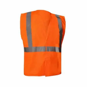 GRAINGER 786F63 High Visibility Vest, ANSI Class 2, U, 3XL, Orange/Red, Solid Polyester, Single | CQ2EMB