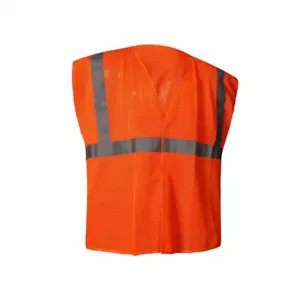 GRAINGER 786F78 High Visibility Vest, ANSI Class 2, U, 2XL, Orange/Red, Mesh Polyester, Single | CQ2ELP