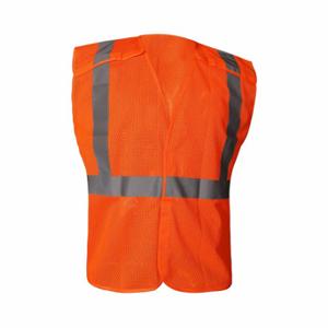 GRAINGER 786FC2 High Visibility Vest, ANSI Class 2, U, 4XL, Orange/Red, Mesh Polyester, Single | CR3DHJ