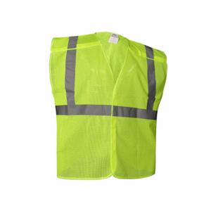 GRAINGER 786FD0 High Visibility Vest, ANSI Class 2, X, 4XL, Yellow/Green, Mesh Polyester, Single | CQ2EPY
