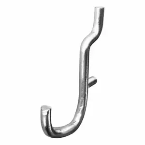 GRAINGER 787CY5 Curved J-Hook, 1-1/2 Inch Size, 1/4 Inch Peg Hole, Snap-On | CQ4EZF