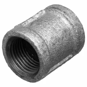 GRAINGER 793FK2 Galvanized Malleable Iron Pipe Fittings, Malleable Iron, 1 Inch x 1 Inch, BSPT x BSPT | CQ7KNG