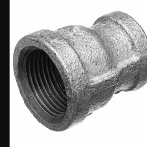 GRAINGER 793FL2 Galvanized Malleable Iron Pipe Fittings, Malleable Iron, 1 1/2 Inch x 1 Inch, BSPT x BSPT | CQ7KNA