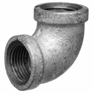 GRAINGER 793FN0 Galvanized Malleable Iron Pipe Fittings, Malleable Iron, 1 Inch x 1 Inch, BSPT x BSPT | CQ7KNE