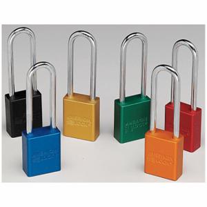 GRAINGER 7Y519 Vorhängeschloss mit Schlüssel, unterschiedlicher Schlüssel, Aluminium, Standardgehäusegröße, gehärteter Stahl | CQ2KEG