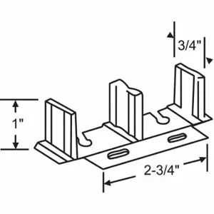 GRAINGER 8-231 Floor Guide, Sliding, Steel, Anodized, 4 Inch Length, 1 3/8 Inch Wide | CP9YLR 451J07